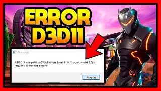 ✅ERROR FORTNITE A D3D11 COMPATIBLE GPU