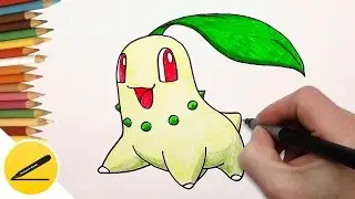 How to Draw Chikorita Pokemon | Draw Pokemon step by step