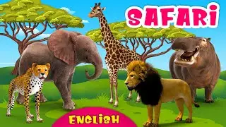 Safari animals for kids  Giraffe sounds Elephant noise