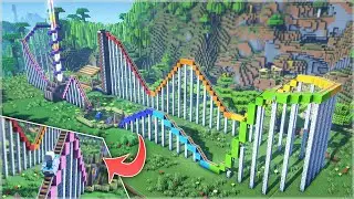 ⛏️ Minecraft Tutorial :: 🎢 How to build the Perfect Roller Coaster 😆 [마인크래프트 완벽한 롤러코스터 만들기 건축 강좌]