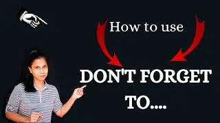 How to use the phrase ••DON'T FORGET TO•• correctly | English with Sam