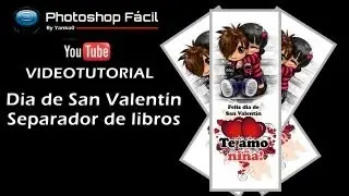 Separador de libros Día de San Valentín Photoshop by @yanko0