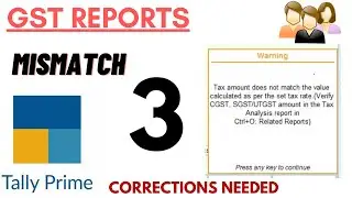 How to Rectify GST Reports in Tally Prime | Tax Rate Matching Problem | GSTR1 Reports Corrections