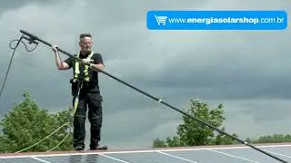 Escova Giratória para Limpeza de Usina Solar, Melhor Preço do Mercado, CONFIRA! #limpezasolar