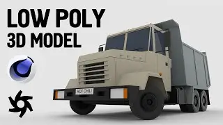 Low Poly 3D Truck in Cinema 4D | 3D model (Project File)