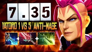 Yatoro best Anti Mage Hard Carry in the World 1 vs 5 intense Dota 2 Gameplay
