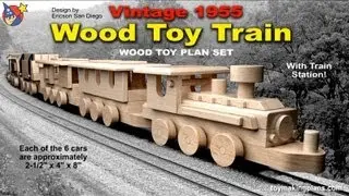 Wood Toy Plans - Vintage 1955 Wood Toy Train