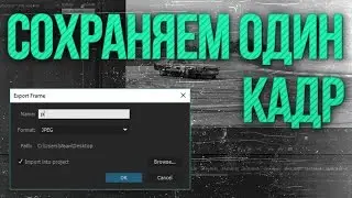 Как сохранить один кадр в Premiere Pro