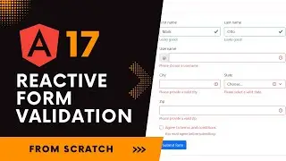 Reactive Form Validation in Angular 17 | angular 17 tutorial