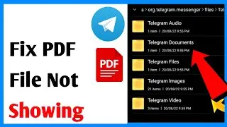 How To Fix Telegram PDF Is Not Showing To File Manager