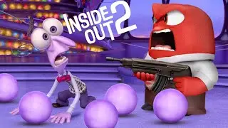 Inside Out 2 Movie. Anger Emotion point a Gun at Fear Emotion for being Extremely Fearful 😀