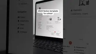 My 2023 notion template for school 