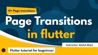 How do you Page transitions in Flutter || Page Transitions in Flutter || Flutter for beginners