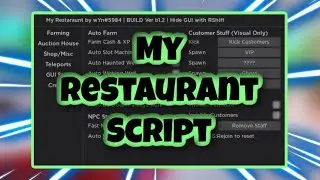 [HUGE PET👽] My Restaurant Script | Auto Sit | Fast Npc | Autofarm | AND MORE | PASTEBIN