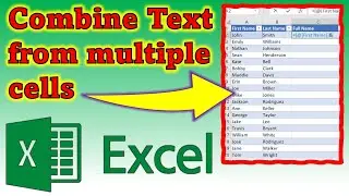 Combining Text in Excel | Text concatenation