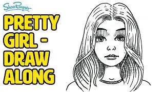 How to Draw a Pretty Girl Easy- Draw along with me