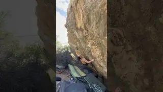 Spruce Goose V8/9 (7B+) (First Ascent) - The Castaways • Las Vegas Limestone Bouldering (NV)