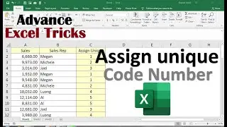 how to create unique code in excel | create unique id for each row