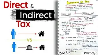 Classification of Taxes — Direct & Indirect (Part2/3) || Indian Economy || Lec.63 || An Aspirant !