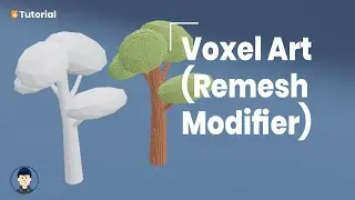 How to use the remesh modifier to make voxel art in Blender [3.3] | Blender Basics