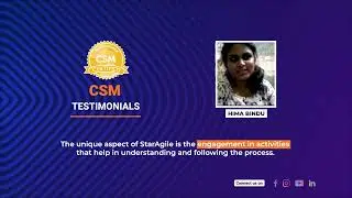 Certified Scrum Master (CSM) Course Testimonial by Hima Bindu | StarAgile Reviews