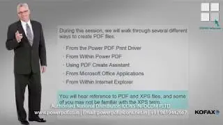 ICONS Infocom: Kofax Power PDF Training Video: Creating PDF Files