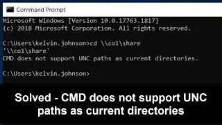 100% Fix - CMD does not support UNC paths as current directories | Fix Command Prompt (CMD)