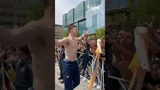 CB hyping up the crowd along the way #nuggets #nbafinals #basketball #denvernuggets