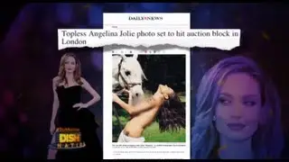 Topless Angelina Jolie Gets Close to a Horse