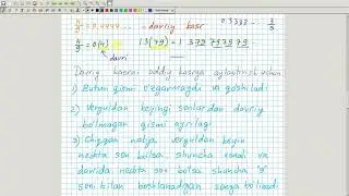Haqiqiy sonlar, Ratsional va Irratsional sonlar. Algebra 8-sinf. 32-dars