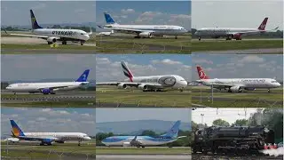 Manchester Airport Runway Visitor Park | Incl: Emirates A380 and Britannia Train | 15th June 2023