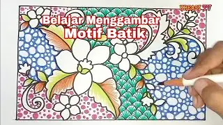 Belajar Menggambar Motif Batik Flora #1