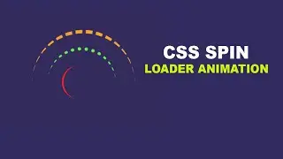 CSS spin loader animation using HTML and CSS