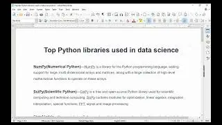 Top Python libraries used in data science