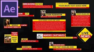 News Broadcast Lower Thirds | After Effects Project Files