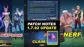 MLBB Patch Notes 1.7.92 | New Emblem update | Aamon Franco NERF | Odette Benedetta BUFF