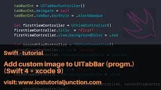 Add custom image to UITabBar programmatically in swift 4