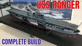 Building The Trumpeter 1/350 USS Ranger CV4 aircraft carrier with US Navy dazzle camouflage