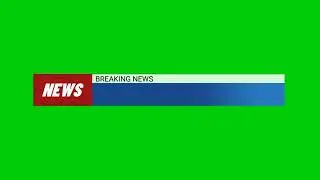 Top 5 News Banner Green Screen | Breaking News Background Icon