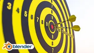 Dart Board in Blender - 3D Modeling | @PSDPRO