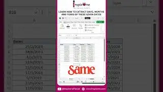 Learn How to Extract days,  Months  and Years from Given Dates in Excel