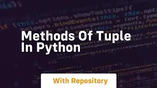 methods of tuple in python