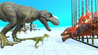 Dinosaurs Epic Battle: Rescue the Lava Dragon - Animal Revolt Battle Simulator