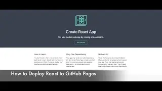 How to deploy a react application to GitHub Pages