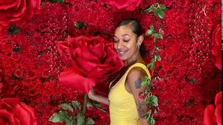 Red Rose Backdrop Rental - Lumee Booth