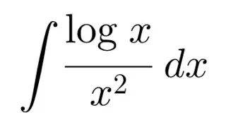 Integral of (log x / x²)