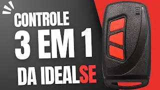 Controle 3 em 1 IDEALSE Compatível com centrais Rolling Code.