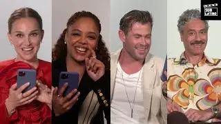 Natalie Portman, Tessa Thompson, Chris Hemsworth & Taika Waititi on Twitter | Thor: Love and Thunder