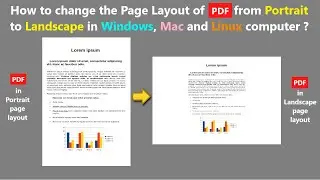 How to change the Page Layout of PDF from Portrait to Landscape in Windows, Mac and Linux computer ?