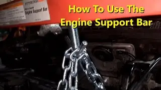 How to use a engine support bar, suspend the engine in the car while you remove the subframe. VOTD